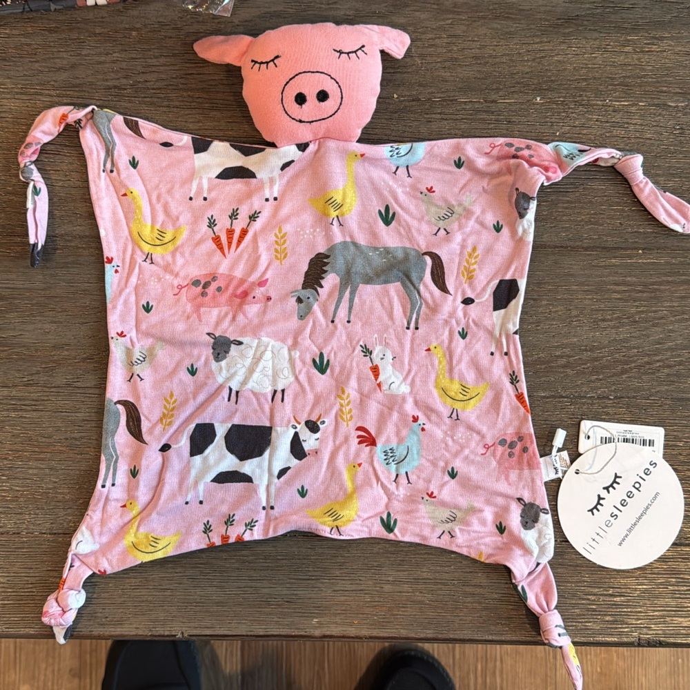 Little Sleepies Pink Farm Lovey